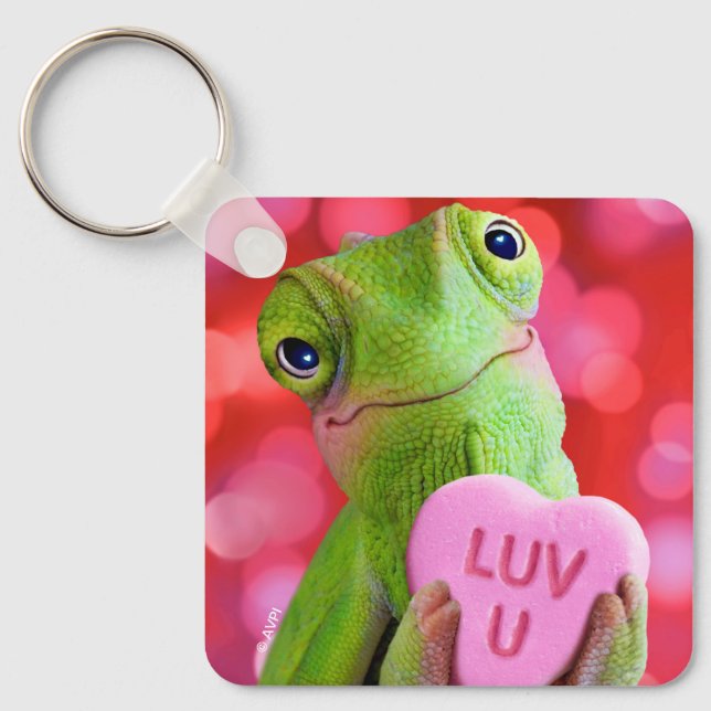 Porte-clés Cœur de Caméléon (Amour toi) (Recto)