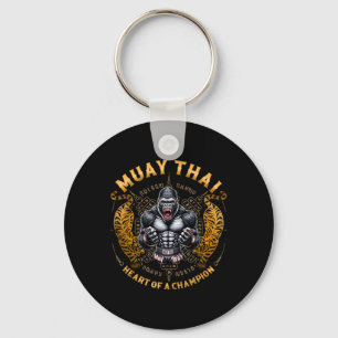 Porte-clés Cœur de champion - Kickboxing et Muay Thai Ang