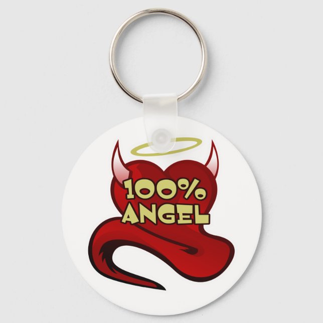 Porte-clés Cœur de Diable à 100% Ange (Recto)