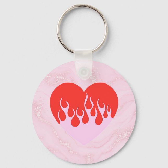 Porte-clés Cœur de feu (Recto)