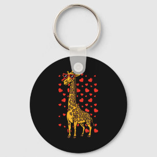 Porte-clés Cœur de girafe Gles Saint-Valentin mignon Amour an