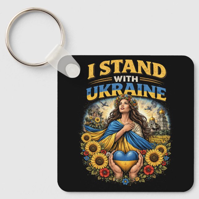 Porte-clés Cœur de l'Ukraine (Recto)