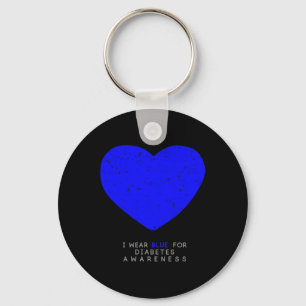 Porte-clés Coeur de sensibilisation au diabète