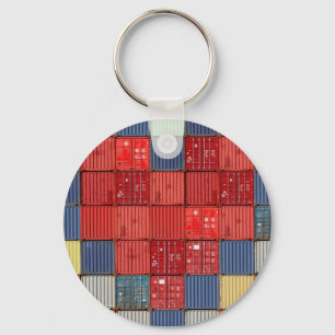 Porte-clés Coeur du conteneur d'expédition