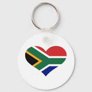 Porte-clés Coeur du drapeau sud-africain