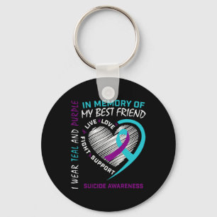 Porte-clés Coeur En Mémoire Du Meilleur Ami Sensibilisation A