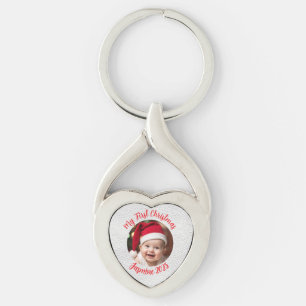 Porte-clés Cœur en métal torsadé personnalisable pour le prem