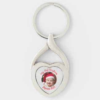 Porte-clés Cœur en métal torsadé personnalisable pour le prem