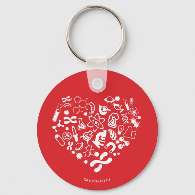 Porte-clés Coeur Espace Et Science (Recto)