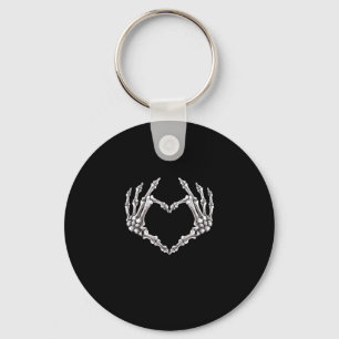 Porte-clés Coeur Et Mains De Squelette Coeur Et Mains Gothiqu