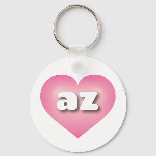 Porte-clés Coeur fondu rose de l'Arizona - I love az