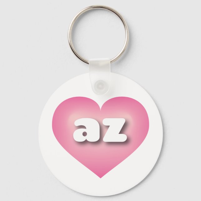 Porte-clés Coeur fondu rose de l'Arizona - I love az (Recto)