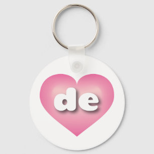 Porte-clés Coeur fondu rose Delaware - I love de