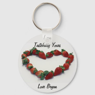 Porte-clés Coeur fraise