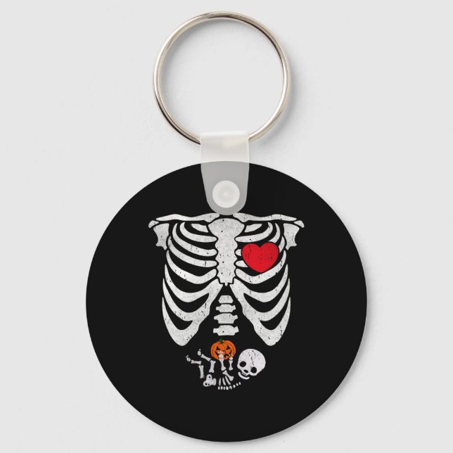 Porte-clés Coeur Halloween Costumes bébé (Recto)