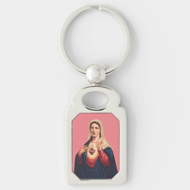 Porte-clés Cœur immaculé de la Vierge Marie (Devant)