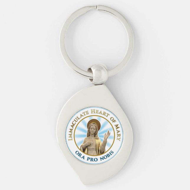 Porte-clés Coeur immaculé de Mary Ora Pro Nobis (Devant)