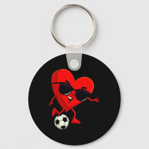 Porte-clés Cœur jouant au football Mignon Saint-Valentin Spor