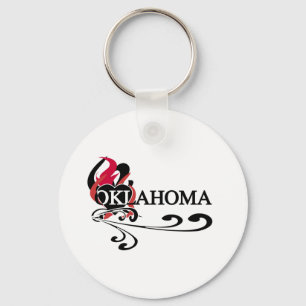 Porte-clés Coeur l'Oklahoma du feu