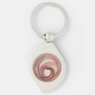 Porte-clés Coeur métal fractal