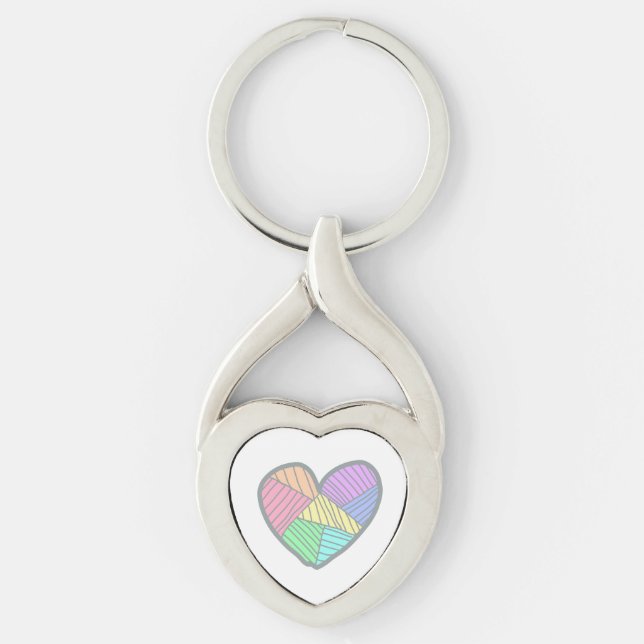 Porte-clés coeur mignon (Devant)