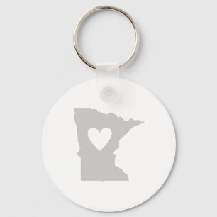 Porte-clés Coeur Minnesota Forme Minnesotan Amour North Star