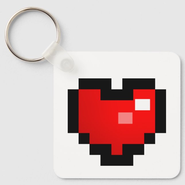 PORTE-CLÉS COEUR PIXEL (Recto)
