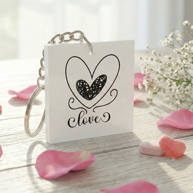 Porte-clés Cœur Romantique – Cadeau de la Saint-Va (Créateur téléchargé)