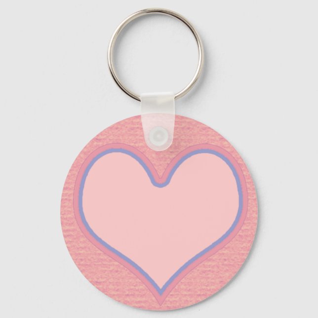 Porte-clés coeur rose (Recto)