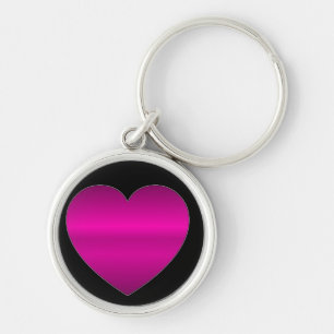 Porte-clés Coeur rose brillant