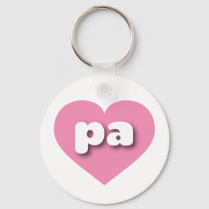 Porte-clés Coeur rose Pennsylvanie - J'aime pa