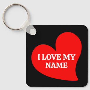 PORTE-CLÉS COEUR ROUGE TRENDY J'AIME MA VALENTINE ROMANTIQUE 