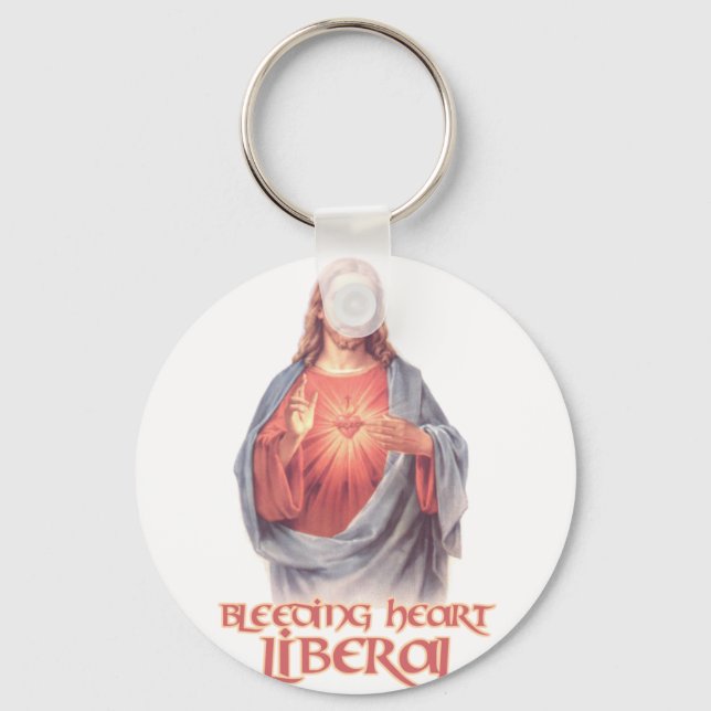 Porte-clés Coeur saignant Jésus libéral (Recto)