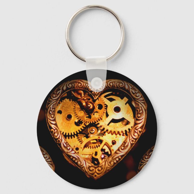 Porte-clés coeur steampunk (Recto)
