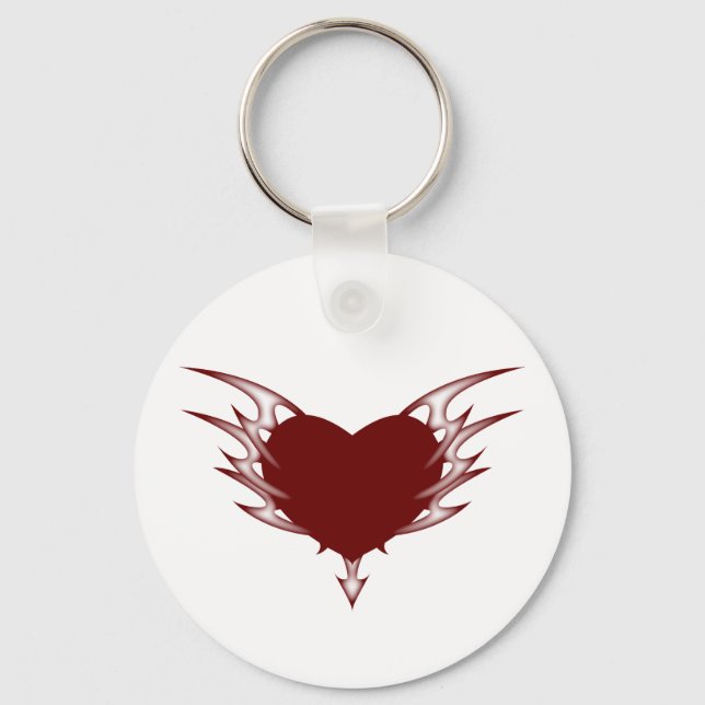 Porte-clés coeur tribal (Recto)
