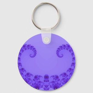 Porte-clés Cœur Violet Bleu