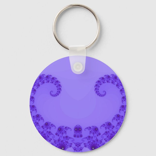 Porte-clés Cœur Violet Bleu (Recto)