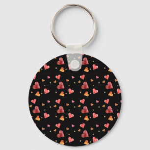 Porte-clés coeurs à l'aquarelle colorés