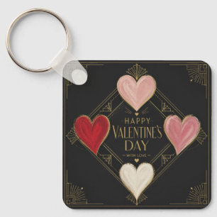 Porte-clés Cœurs Art Déco de la Passion