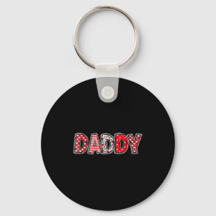Porte-clés Coeurs buffalo carreaux papa daddy valentines day 