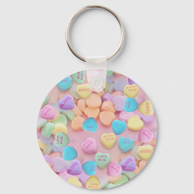 Porte-clés coeurs de bonbons valentines (Recto)