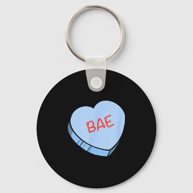 Porte-clés Cœurs de conversation «bae» pour la Saint-Valentin (Recto)