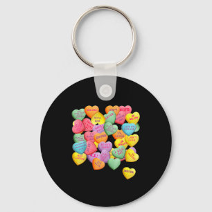 Porte-clés Cœurs de conversation de bonbons vintage pour anti