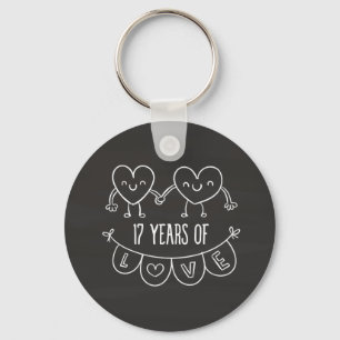 Porte-clés Coeurs de la calèche du 17e anniversaire