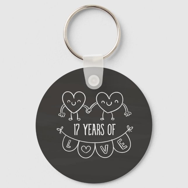 Porte-clés Coeurs de la calèche du 17e anniversaire (Recto)