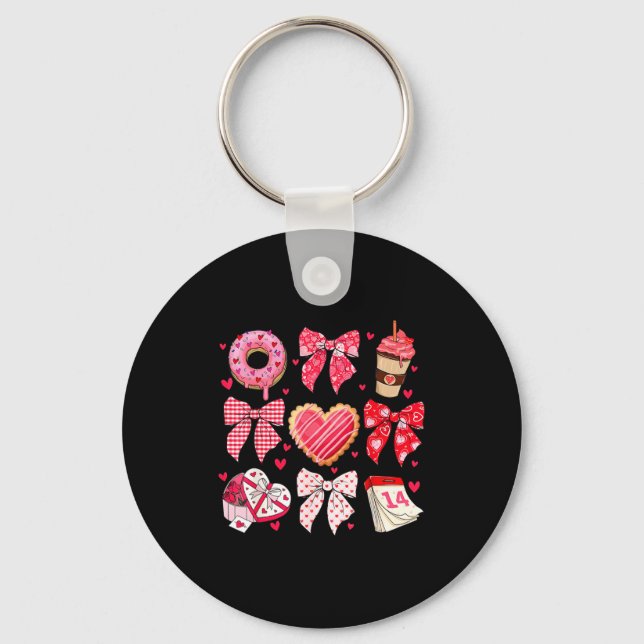Porte-clés Cœurs de la Saint-Valentin Léopard Coquette Arc Fe (Recto)