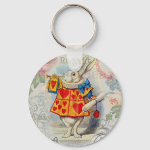 Porte-clés Coeurs de lapin blanc Alice Classic