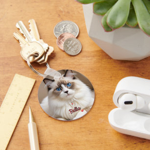 Porte-clés Cœurs de photo simples Personnaliser l'animal de c