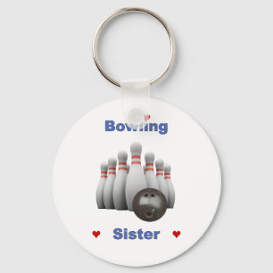 Porte-clés Coeurs de soeur de bowling