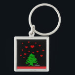 Porte-clés Coeurs du Liban & drapeau libanais mode / Amour<br><div class="desc">Porte - clé : Ciel de coeur & mode drapeau libanais - amour du design romantique (Liban) - patriotes,  cadeaux de Saint Valentin,  amour de mon pays</div>